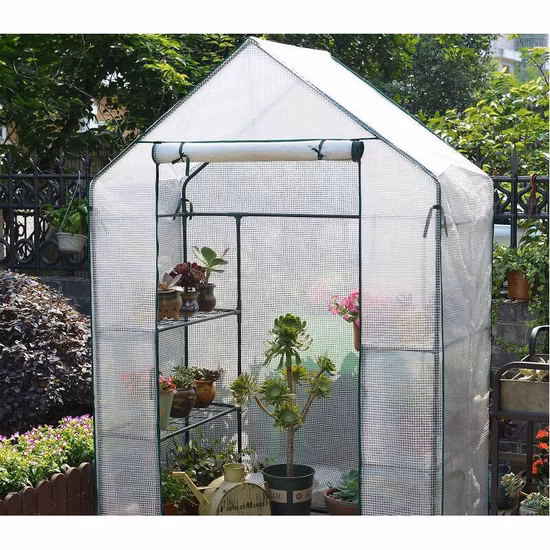 Estufa de vidro temperado duplo oco Venlo com sistema de cultivo hidropônico para vegetais/ flores/ tomate/ fazenda/ jardim/ restaurante ecológico / agricultura